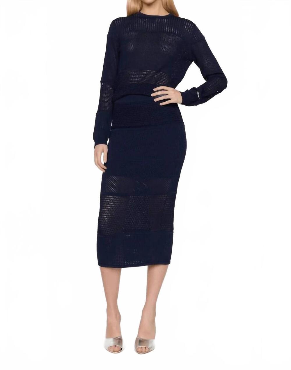 NEW CHRISTY LYNN juno skirt in navy
